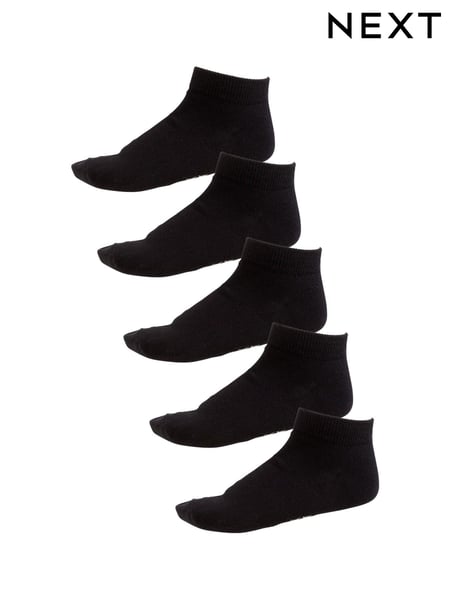 Black 5 Pack Cotton Rich Trainer Socks (807429) | € 8 - € 9