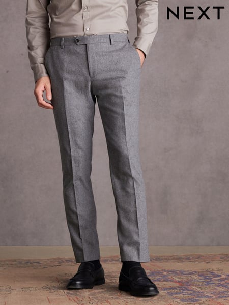 Grey Slim Signature Italian Fabric Suit Trousers (808758) | € 32