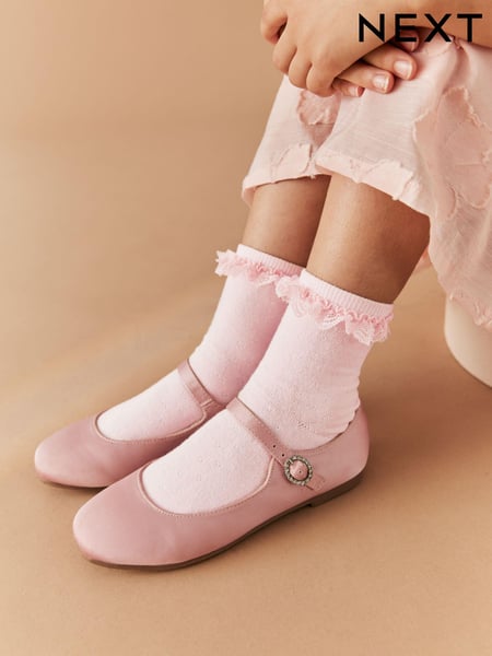 Pink Cotton Rich Ruffle Ankle Socks 2 Pack (808891) | € 3 - € 5