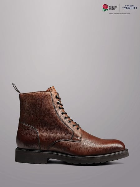 Charles Tyrwhitt Brown Grain Leather Lace Up Boots (808992) | € 312