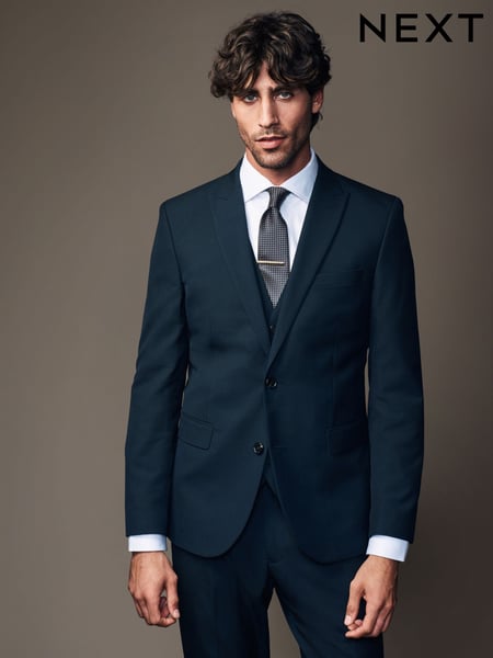 Navy Blue Slim Fit Two Button Suit Jacket (811264) | € 90