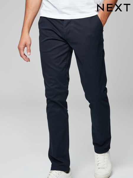 Navy Blue Slim Fit Stretch Chinos Trousers (811338) | € 36