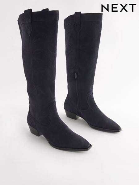 Navy Forever Comfort® Stitched Detail Western Boots (819567) | € 26