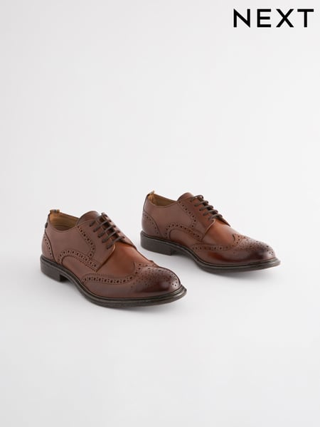 Tan Brown Heritage Brogue Shoes (824341) | € 93