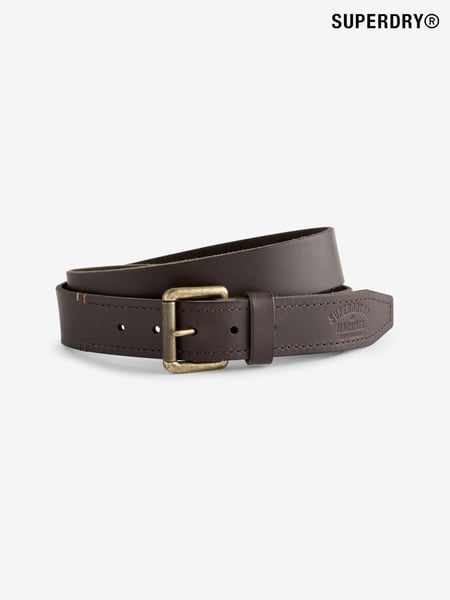 Superdry Brown Badgeman Leather Logo Belt (825339) | € 38