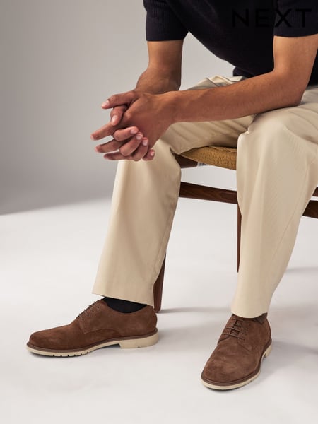 Brown Suede Derby Shoes (826446) | € 39