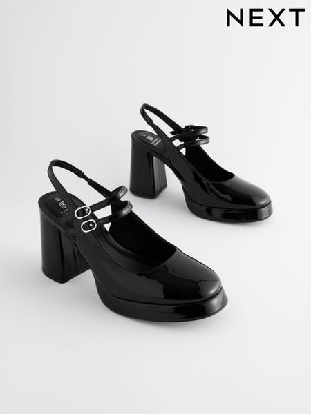 Black Forever Comfort® Platform Slingback Mary Jane Shoes (835127) | € 22