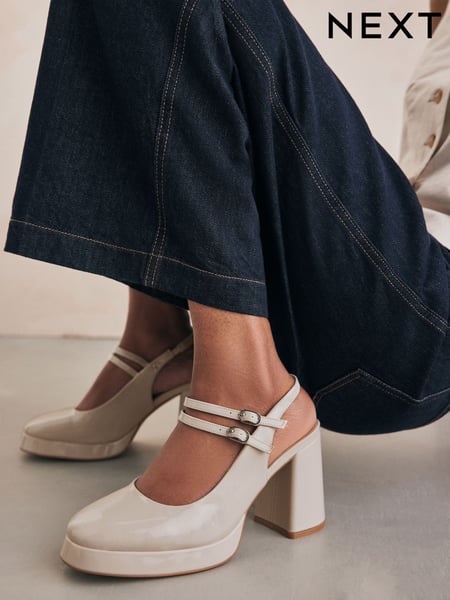 Bone Cream Forever Comfort® Platform Slingback Mary Jane Shoes (835142) | € 32