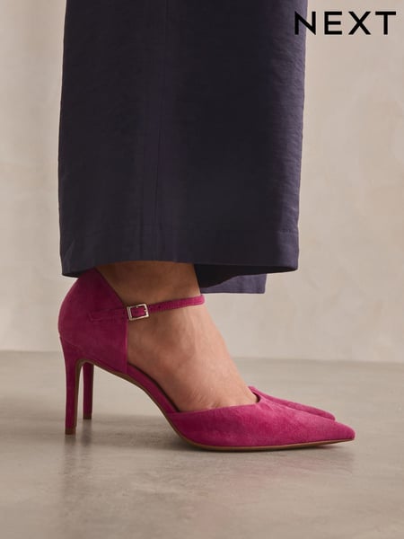 Pink Forever Comfort® Leather Point Toe Mary Jane Heels (835144) | € 29