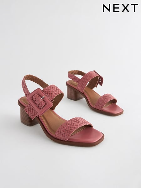 Pink Forever Comfort® Weave Square Toe Block Sandals (835515) | € 19