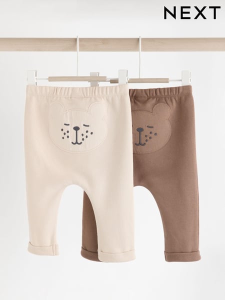 Neutral Baby Animal Print 100% Cotton Leggings 2 Pack (0mths-2yrs) (836030) | € 14 - € 17