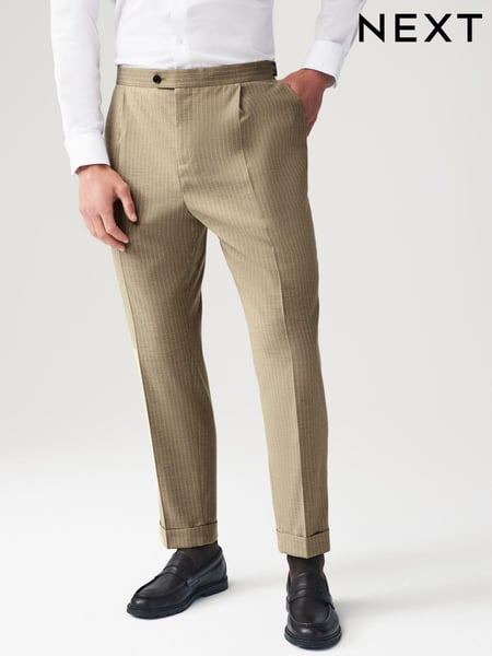 Neutral Relaxed Fit Stripe Suit: Trousers (842579) | € 26