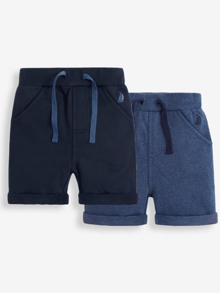 JoJo Maman Bébé Navy Blue & Royal Blue 2-Pack Jogger Shorts (854327) | € 30 - € 35