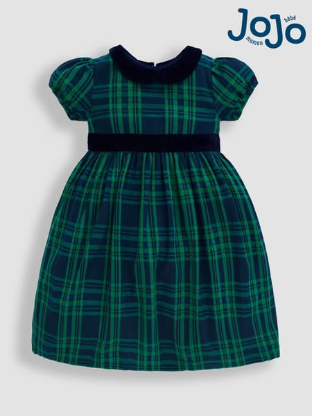 JoJo Maman Bébé Green Tartan Party Dress (8628Q1) | € 61 - € 73