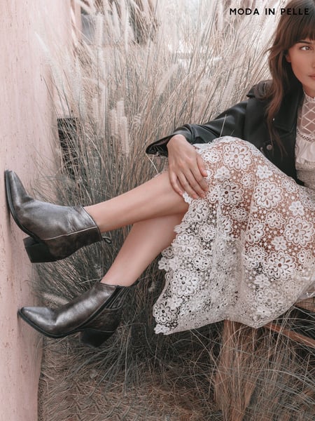 Moda in Pelle Maevie Pointed Side Zip Western Boots Stud Back Detail (865292) | € 170