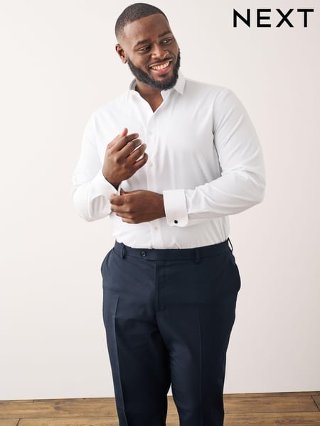 White Regular Fit Double Cuff 100% Cotton Shirt (867351) | € 21