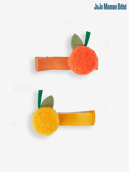 JoJo Maman Bébé Rust 2-Pack Fruit Pom Pom Clips (869086) | € 10