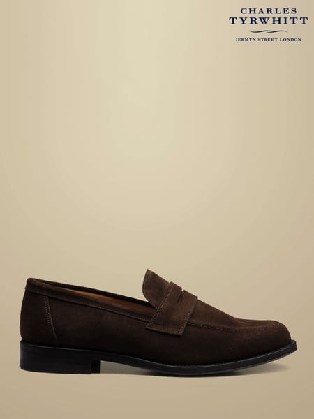 Charles Tyrwhitt Brown Suede Saddle Loafers (869960) | € 234