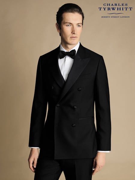 Charles Tyrwhitt Black Slim Fit Double Breasted Dinner Suit (870113) | € 421