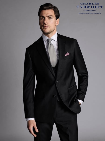 Charles Tyrwhitt Black Slim Fit Twill Stretch Suit (870146) | € 312