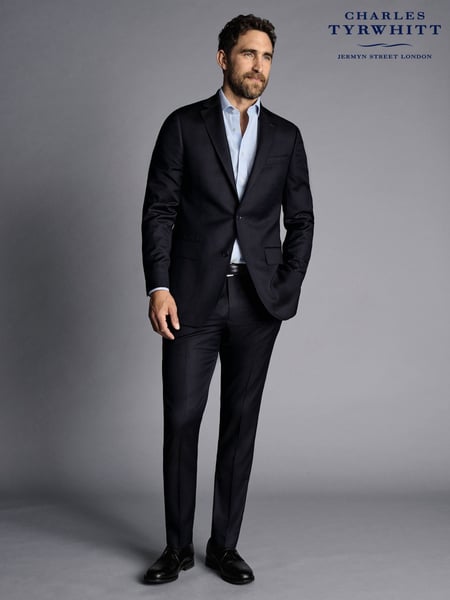 Charles Tyrwhitt Black Slim Fit Italian Luxury Suit (870358) | € 515