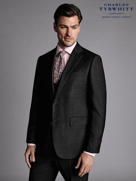 Charles Tyrwhitt Grey Slim Fit Stretch Twill Suit: Jacket (870443) | € 312