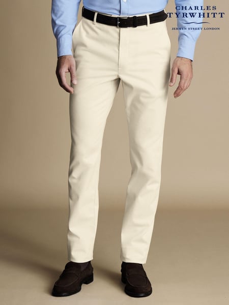 Charles Tyrwhitt Natural cream Classic Fit Ultimate non-iron Chino Trousers (872474) | € 140