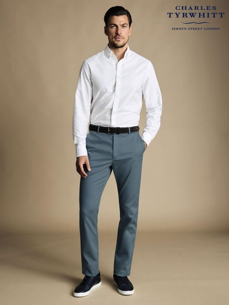 Charles Tyrwhitt Blue Classic Fit Ultimate non-iron Chino Trousers (873259) | € 62