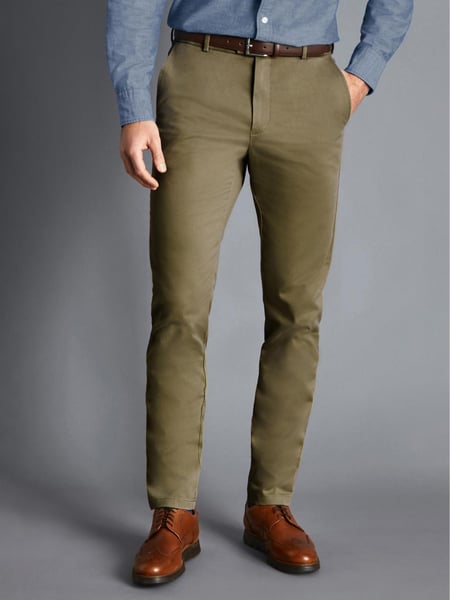 Charles Tyrwhitt Green Slim Fit Ultimate Non-Iron Chinos (873362) | € 140