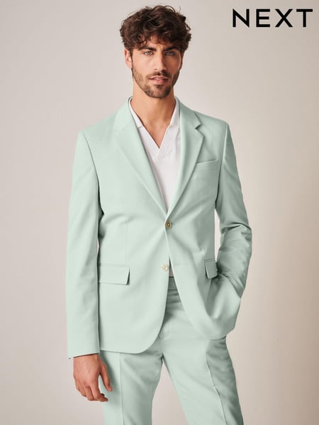 Mint Green Skinny Fit Motionflex Stretch Suit Jacket (874683) | € 23
