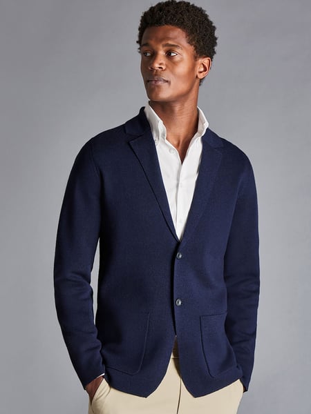 Charles Tyrwhitt Blue Pure Merino Sb Button Blazer (875164) | € 217