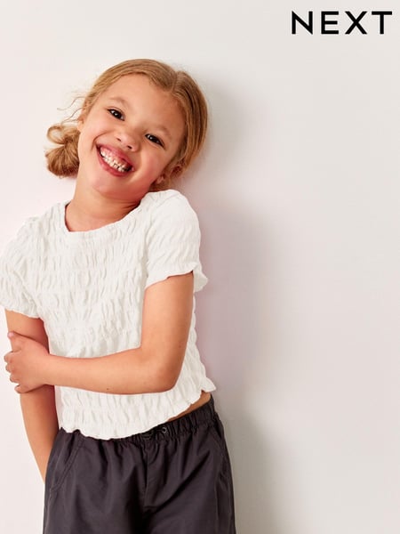White Textured T-Shirt (3-16yrs) (877859) | € 4 - € 8