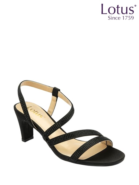 Lotus Black Slip On Strappy Sandals (877996) | € 101