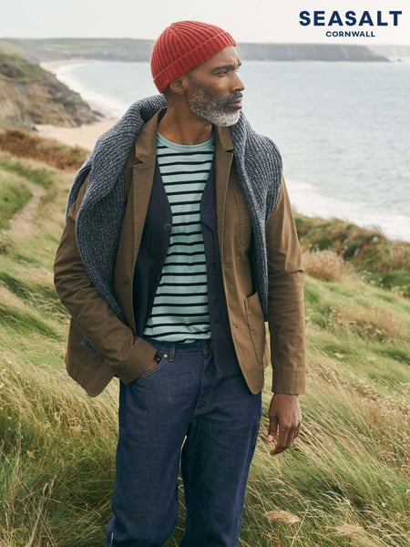 Seasalt Cornwall Green Mens Towen 100% Cotton Blazer (882457) | € 74