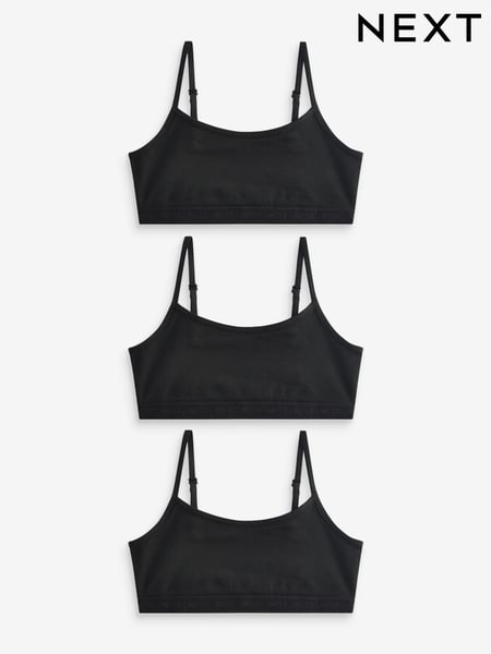 Black Strappy Crop Top 3 Pack (5-16yrs) (898944) | € 7 - € 11