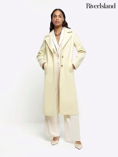 River Island Yellow Longline Tailored Coat (900734) | € 23