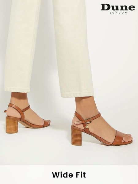 Dune London Brown Regular Fit Jelly Two Part Block Heel Sandals (901377) | € 123