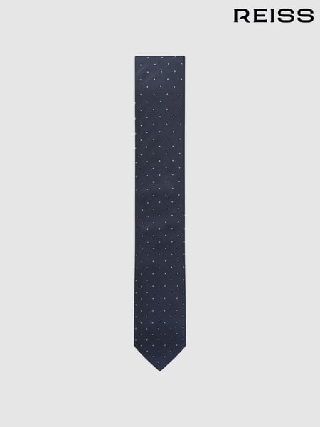 Reiss Navy Liam Polka Dot Silk Tie (905859) | € 75