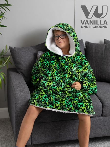 Grün Minecraft - Vanilla Underground All-Over Print Blanket Hoodie (906258) | 42 €