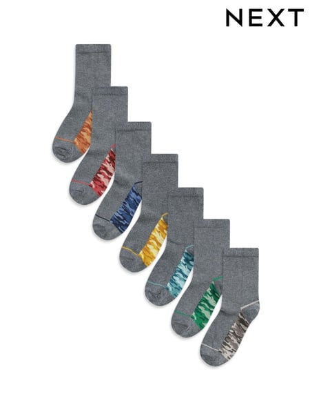 Grey Camo Cotton Rich Socks 7 Pack (907049) | € 13 - € 16