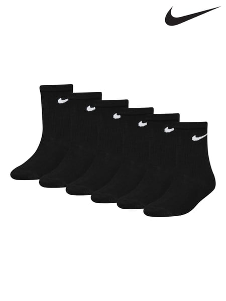 Nike Black Little Kids Crew Socks 6 Pack (907050) | € 22