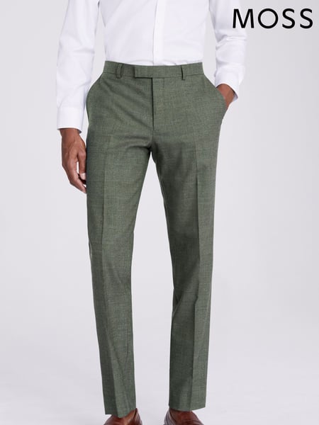 MOSS Green Tailored Fit Puppytooth Performance Trousers (913467) | € 172