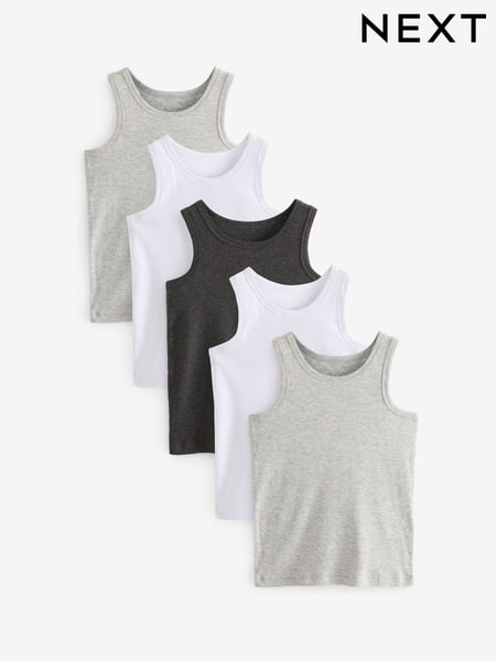 Grey Vests 5 Pack (1.5-16yrs) (917887) | € 16 - € 23