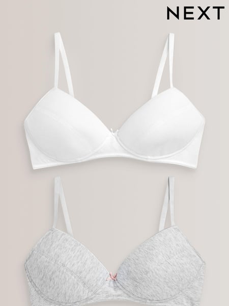 Grey/White 2 Pack First Trainer Bras (920367) | € 16