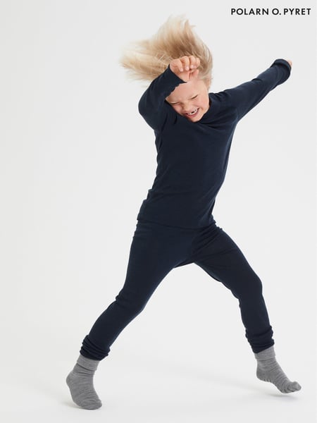 Polarn O. Pyret Blue Merino Wool Thermal Long Johns (920645) | € 44
