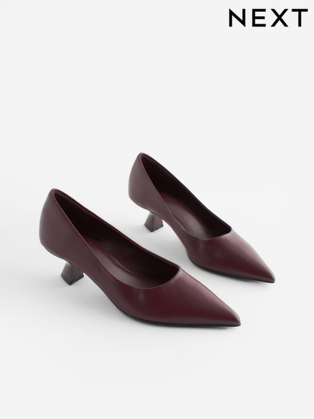 Burgundy Extra Wide Fit Forever Comfort® Kitten Heel Court Shoes (921775) | € 21