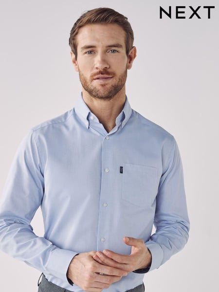 Blue Slim Fit Button Down Easy Iron Oxford Shirt (923619) | € 36