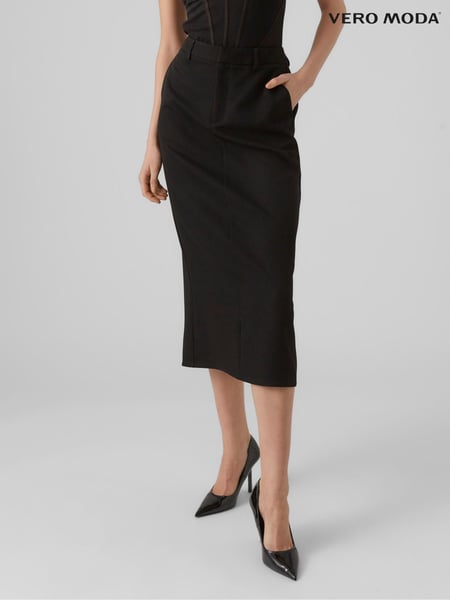VERO MODA Black Tailored Smart Midi Skirt (923980) | € 11