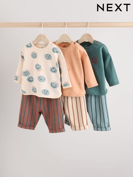 Teal Faces Baby Top and Leggings 100% Cotton Set 6 Pack (925726) | € 32 - € 35