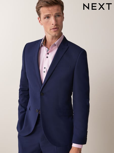 Bright Blue Slim Fit Two Button Suit Jacket (934315) | € 90